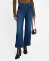 Frame Le Sleek High-rise Straight Jeans In Thundersto