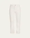Frame Le Sleek High Waist Ankle Straight Leg Jeans In White