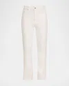 Frame Le Sleek High Waist Ankle Straight Leg Jeans In White