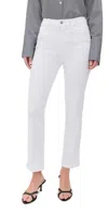 Frame Le Sleek Straight Jeans White In White