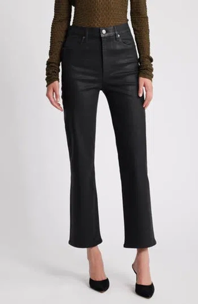 Frame The Pencil Crop High Waist Ankle Slim Straight Leg Jeans In Black