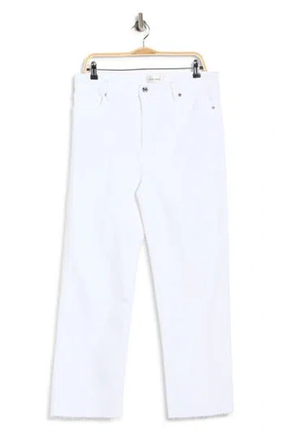 Frame Le Sleek Straight Leg Crop Jeans In Blue