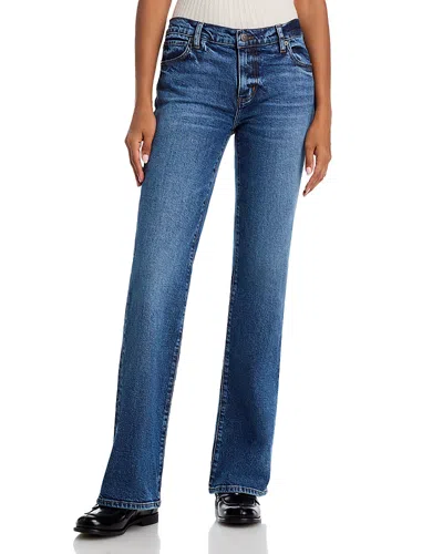 Frame Le Sleek Straight Leg Jeans In Trick In Blue