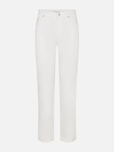 Frame Le Sleek Straight Long In White
