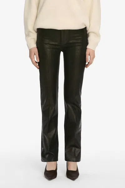 Frame Le Sleek Straight Pants In Mood Ring Coated In Black