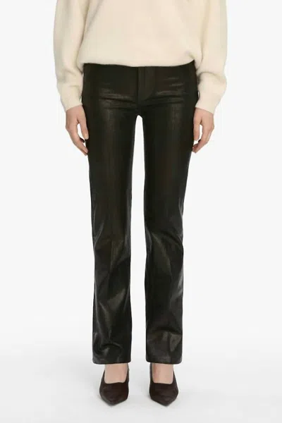 Frame Le Sleek Straight Pants In Mood Ring Coated In Black