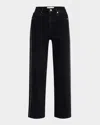 Frame Le Sleek Straight Studded Jeans In Astronaut