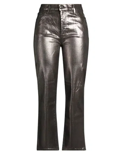 Frame Le Sleek Straight Woman Jeans Charcoal Size 29 Cotton, Polyester, Elastane In Gray