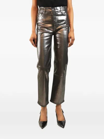Pre-owned Frame Le Sleek Straight-leg Jeans In Gray