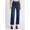 Frame Mellow Mid Rise Ankle Length Jeans In Elixir Raw After In Blue