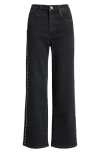 FRAME FRAME LE SLEEK STUDDED STRAIGHT LEG JEANS