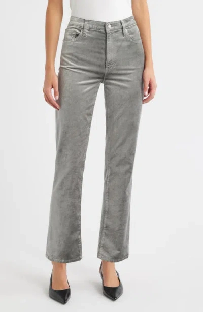 FRAME FRAME LE SLEEK VELVET ANKLE STRAIGHT LEG PANTS