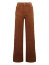 Frame Le Slim Corduroy Palazzo Pants In Brown