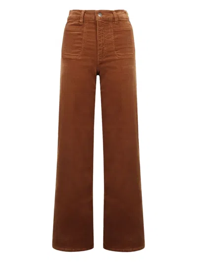 Frame Le Slim Corduroy Palazzo Pants In Brown