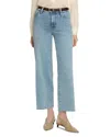 Frame Le Slim Palazzo Raw Hem High Waist Ankle Wide Leg Jeans In Multi