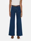 Frame Le Slim High Rise Wide-leg Flare Pants In Loner In Blue