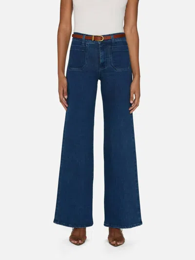 Frame Le Slim High Rise Wide-leg Flare Pants In Loner