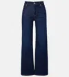 Frame Le Slim High-rise Wide-leg Jeans In Blue