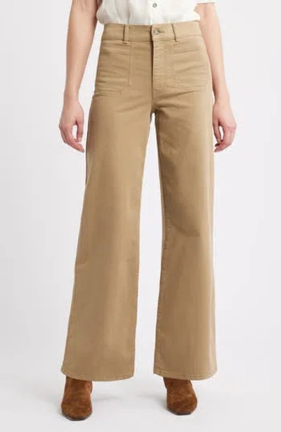 Frame Le Slim Modernist Pocket Palazzo Jeans In Brown