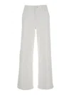 Frame 'le Slim Palazzo' White Jeans With Belt Loops And Wide Leg In White