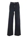Frame Le Slim Palazzo High Waist Wide Leg Jeans In Black