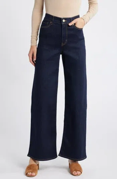 Frame Le Slim Palazzo Ankle Jeans In Blue