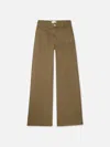 Frame Le Slim Palazzo Bardot Pocket Jeans In Green