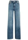 Frame Le Slim Raw Hem Palazzo Jeans In Blue