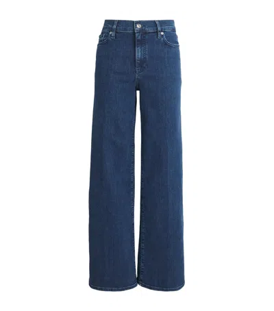 Frame Le Slim Palazzo Bootcut Jeans In Blue