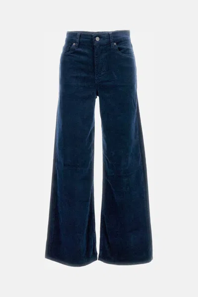 Frame Le Slim Palazzo Corduroy In Blue