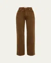 Frame Corduroy Le Slim Palazzo Trousers In Toast