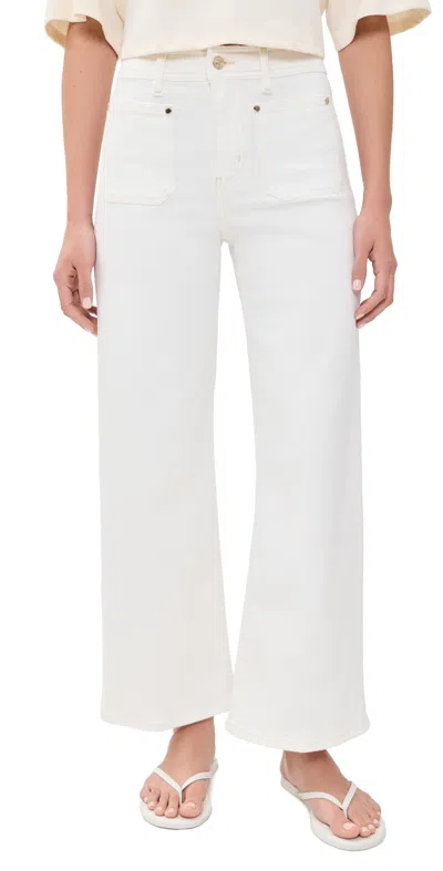 Frame Le Slim Palazzo Crop Harbor Jeans Au Natural Clean In White