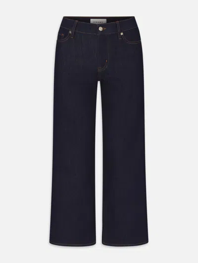 Frame Le Slim Palazzo Crop Jeans In Blue