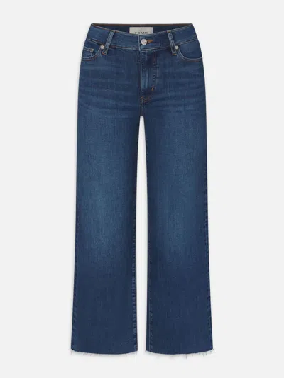 Frame Le Slim Palazzo Crop Jeans In Blue