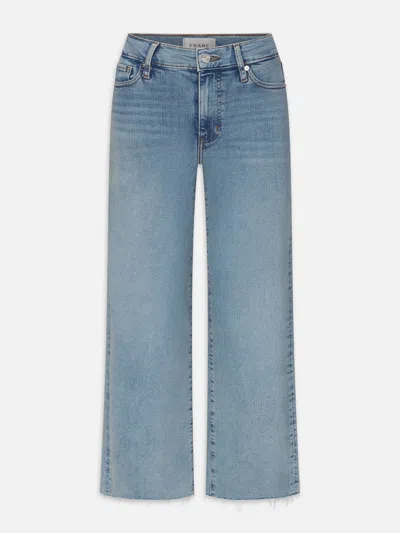 Frame Le Slim Palazzo Crop Jeans In Blue