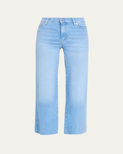 Frame Le Slim Palazzo Crop Jeans In Blue