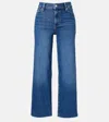 Frame Womens Nebula The Rodeo Low-rise Bootcut-leg Denim Jeans In Blue