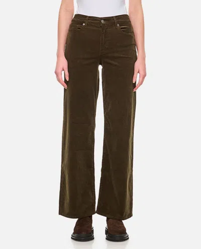 Frame Le Slim Palazzo Denim Pants In Green