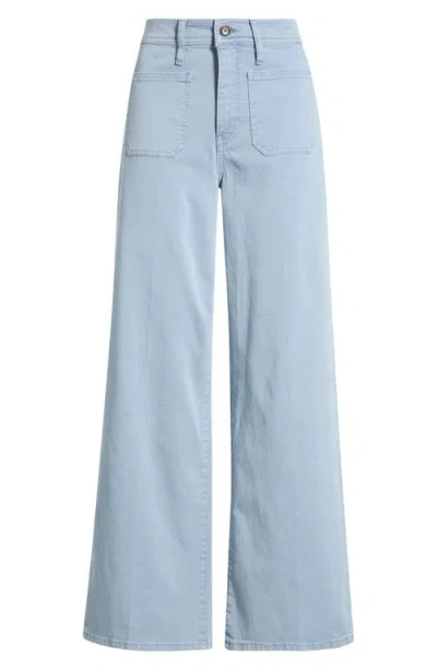 Frame Le Slim Palazzo Harbor Pocket High Waist Wide Leg Jeans In Blue