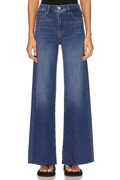 Frame Le Slim Palazzo High Rise Jeans In Crossings In Blue