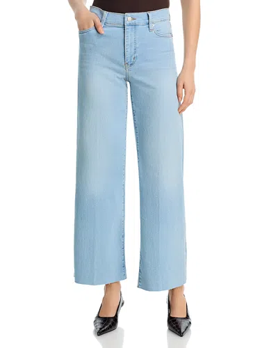 Frame Le Slim Palazzo High Rise Jeans In Hush Raw After In Blue