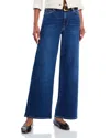 Frame Le Slim Palazzo High Rise Jeans In Rinse In Blue