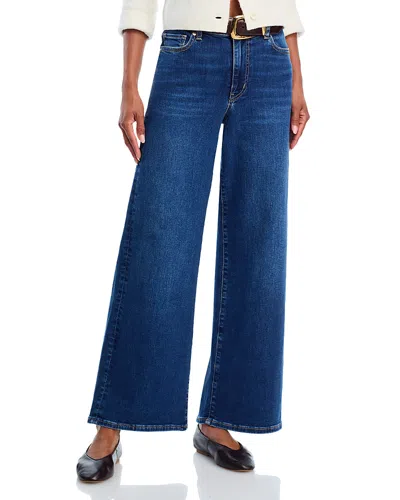 Frame Le Slim Palazzo High Rise Jeans In Rinse In Blue