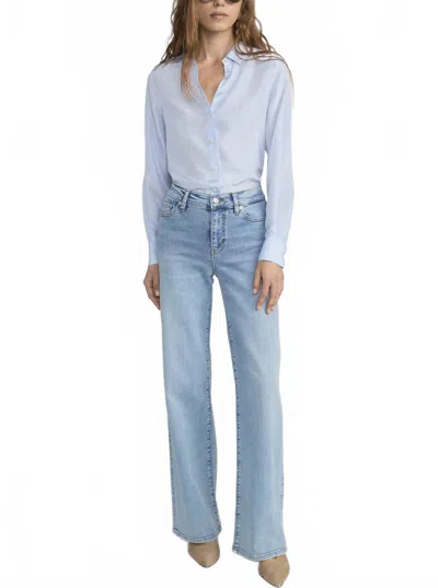 Frame Le Slim Palazzo High Rise Jeans In Ripple In Black
