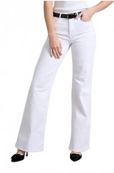Frame Le Slim Palazzo High Rise Jeans In White