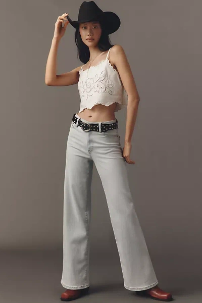 Frame Le Slim Palazzo High-rise Wide-leg Jeans In Blue