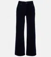 Frame Le Slim Palazzo High-rise Wide-leg Jeans In Black