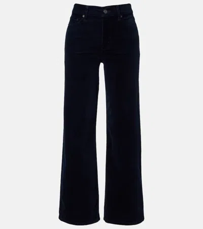 Frame Le Slim Palazzo High-rise Wide-leg Jeans In Black