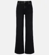 Frame Le Slim Palazzo High-rise Wide-leg Jeans In Black