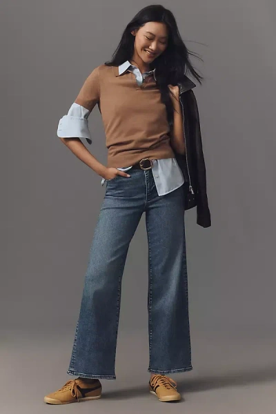 Frame Le Slim Palazzo High-rise Wide-leg Jeans In Blue